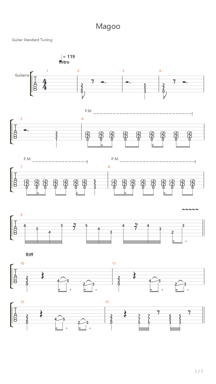 Magoo吉他谱
