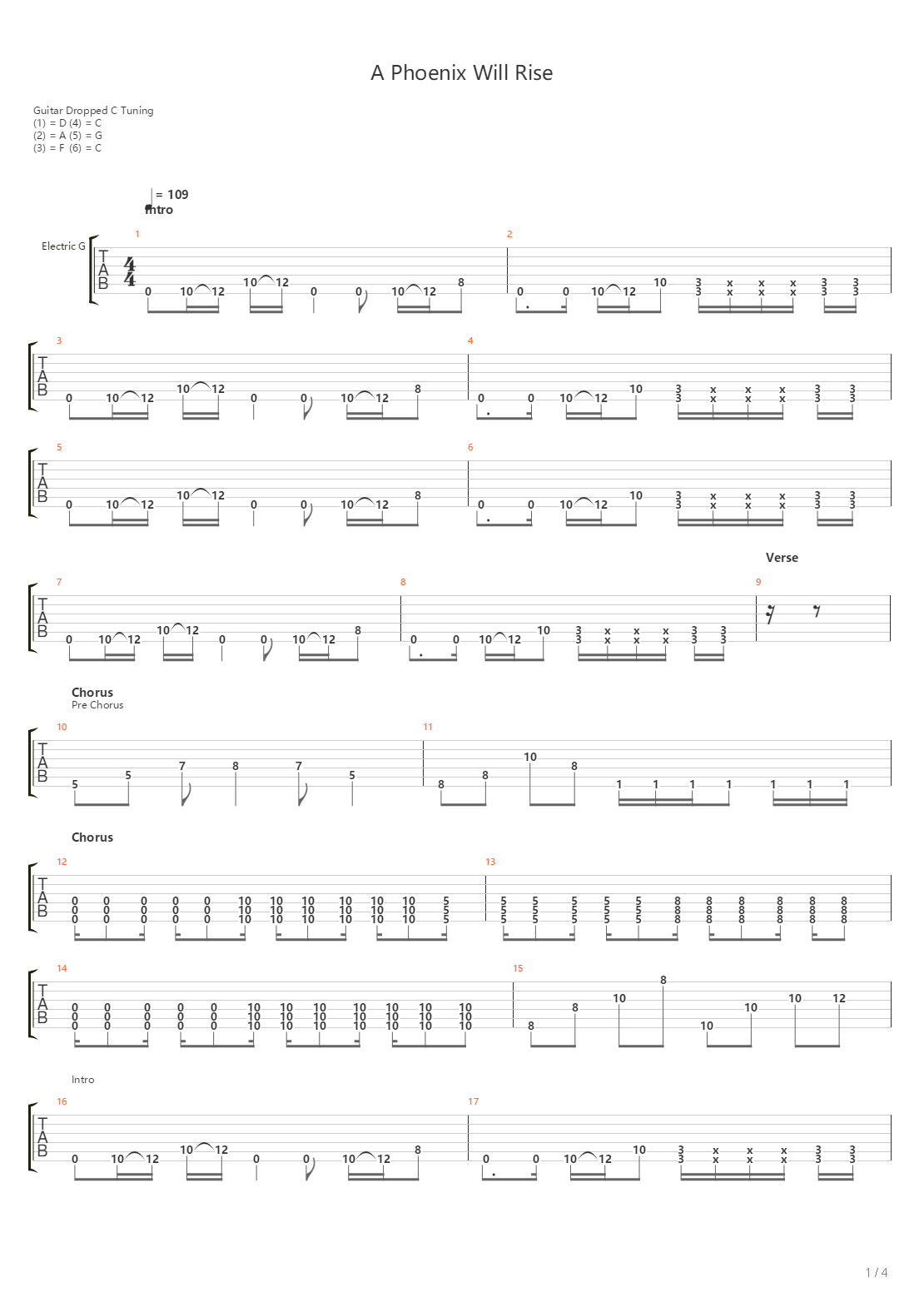 A Phoenix Will Rise吉他谱