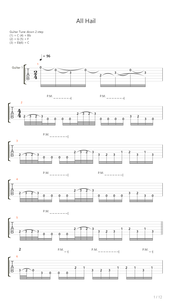 All Hail吉他谱