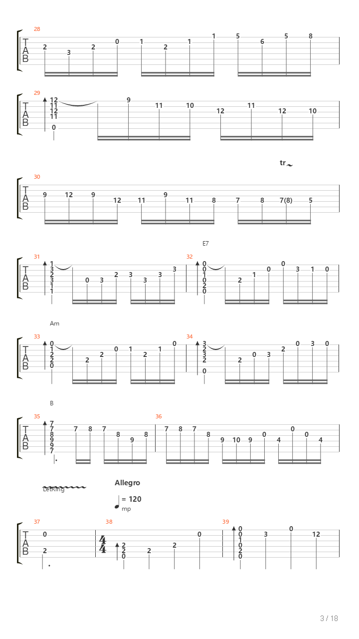 Praeludium And Allegro吉他谱