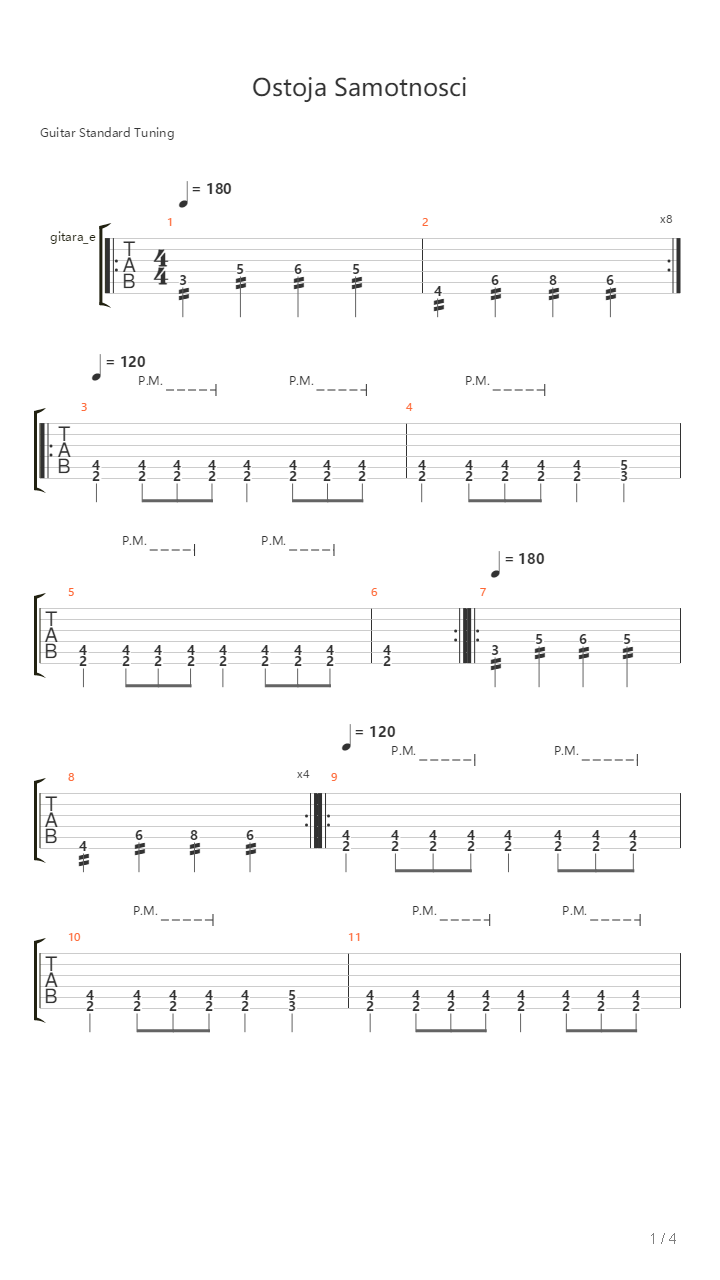 Ostoja Samotnosci吉他谱