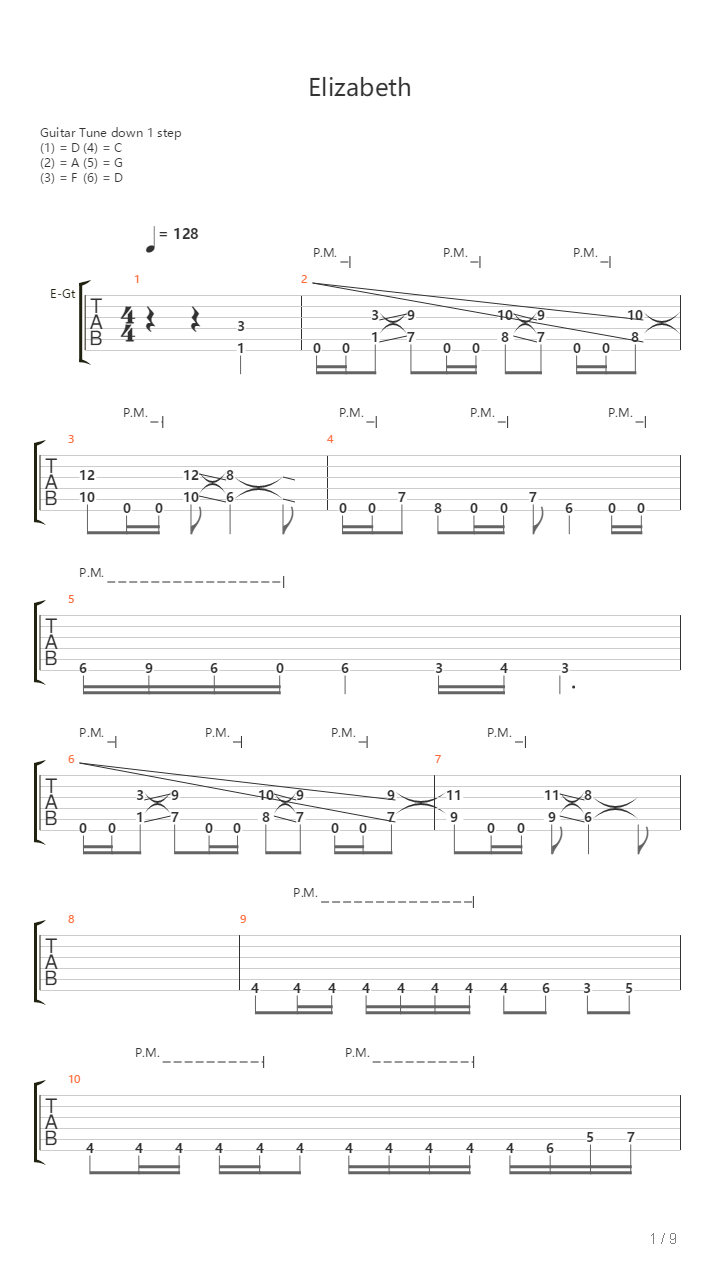 Elizabeth吉他谱