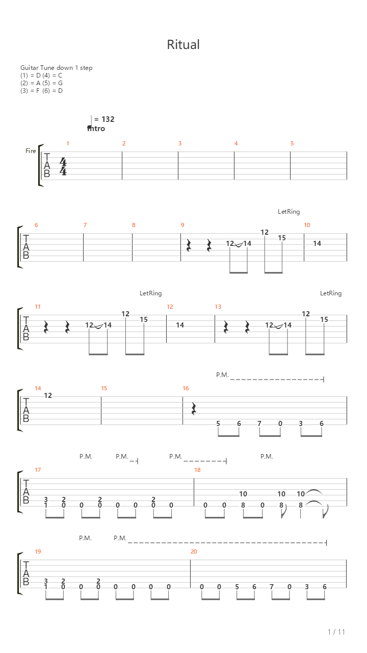 Ritual吉他谱