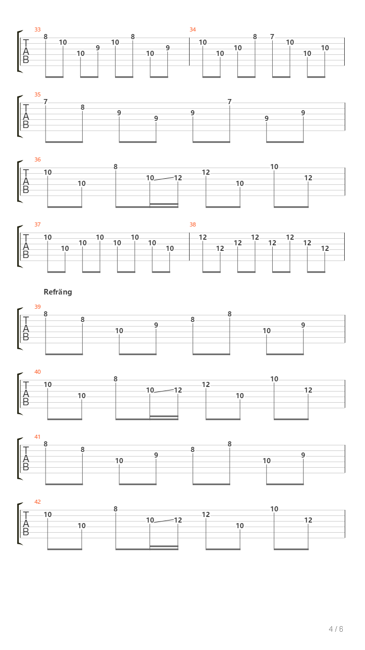 Nar Lyktorna Tands吉他谱