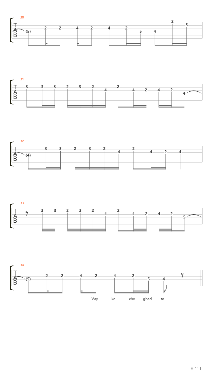 Doset Daram Aminem吉他谱