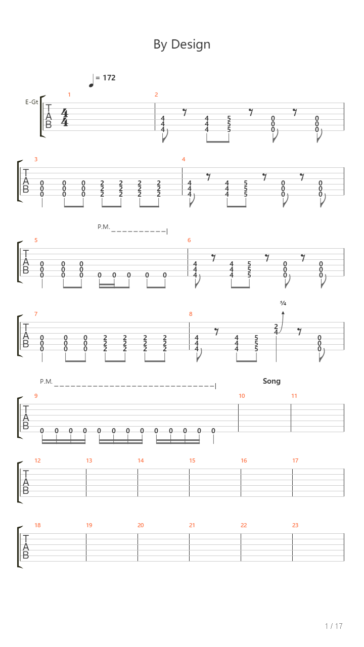 By Design吉他谱