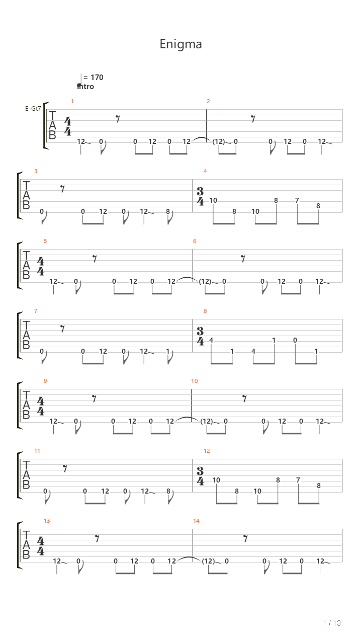 Enigma吉他谱