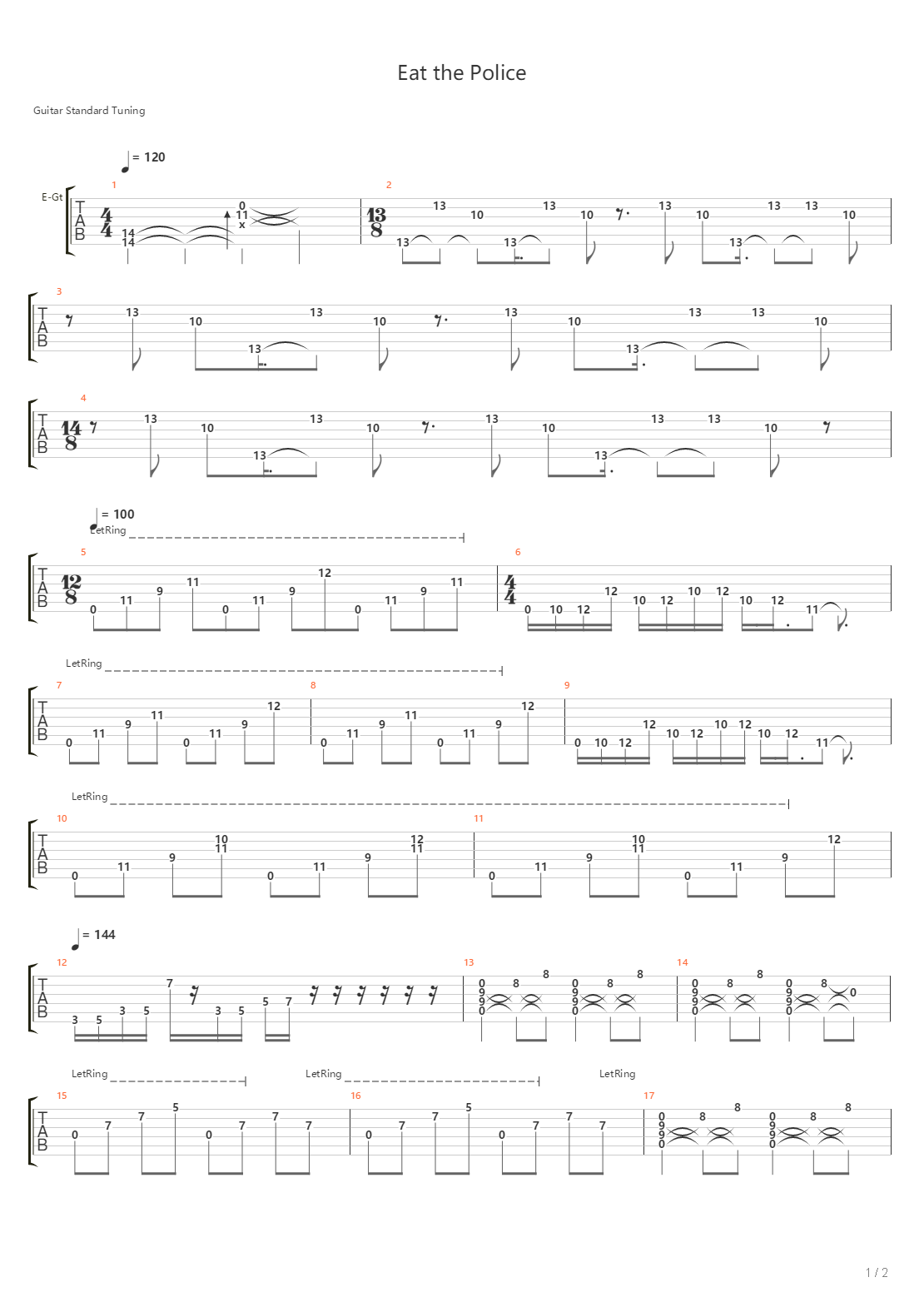 Eat The Police吉他谱