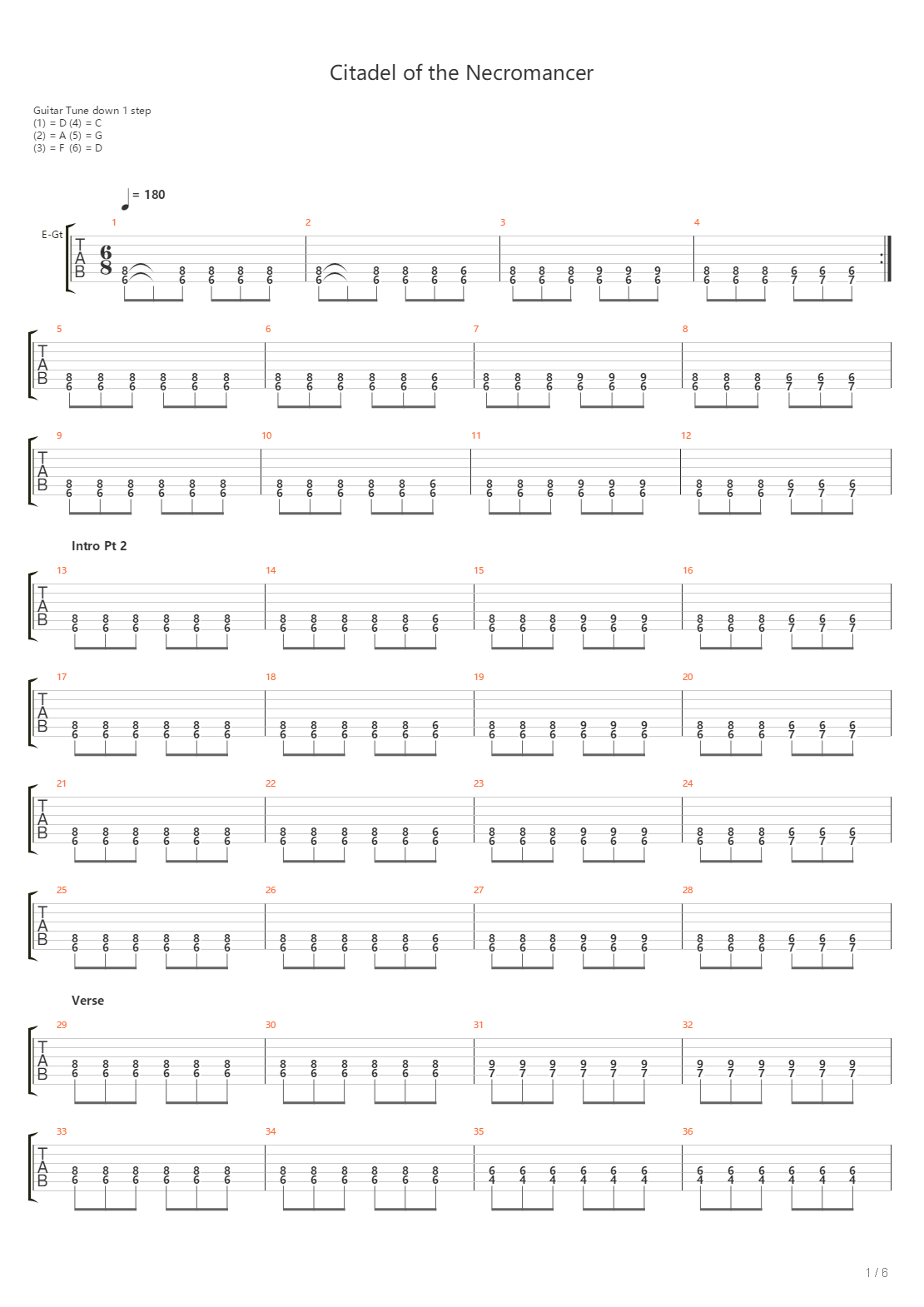 Citadel Of The Necromancer吉他谱