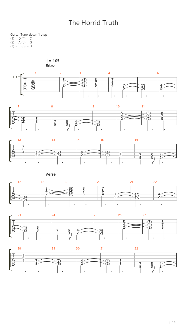 The Horrid Truth吉他谱