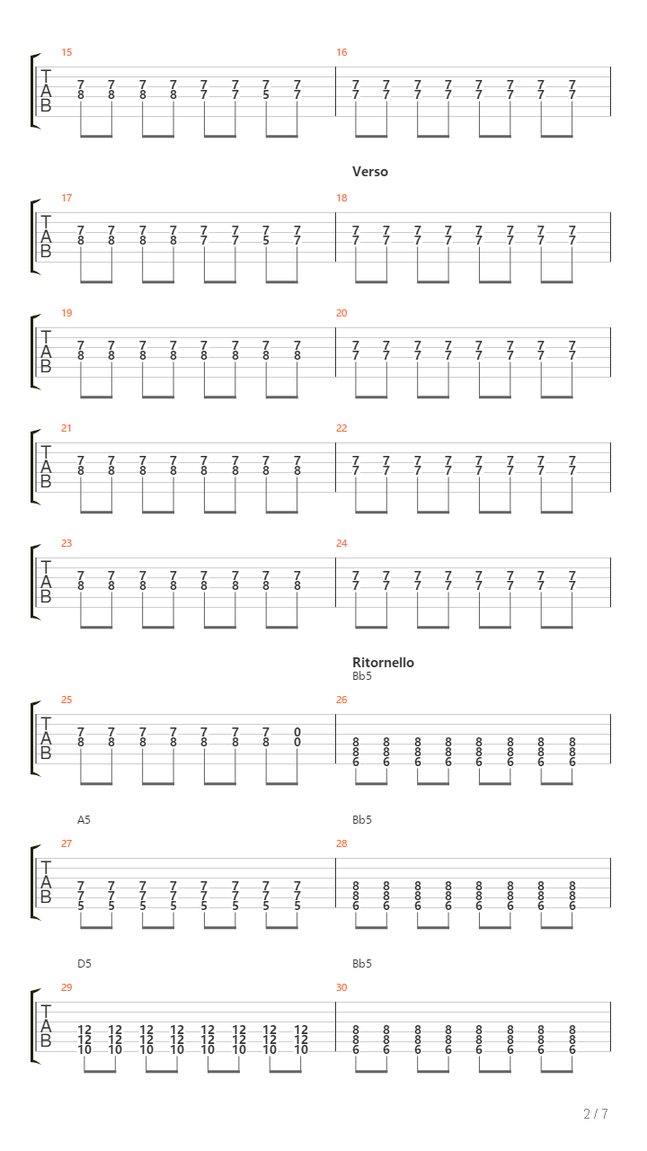 Foglio Bianco吉他谱