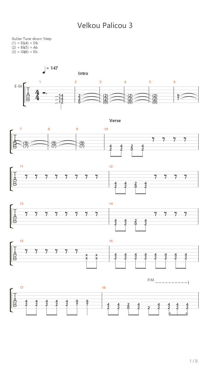 Velkou Palicou 3吉他谱