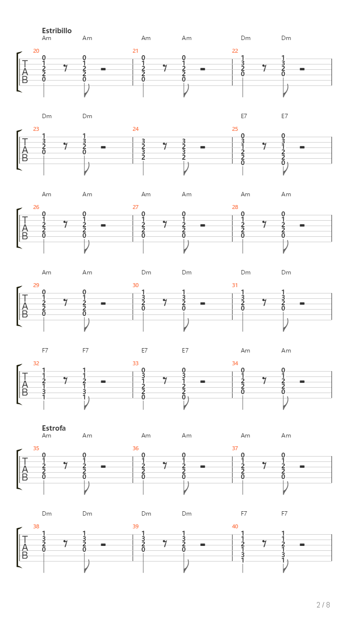 Cantos De Sirena吉他谱