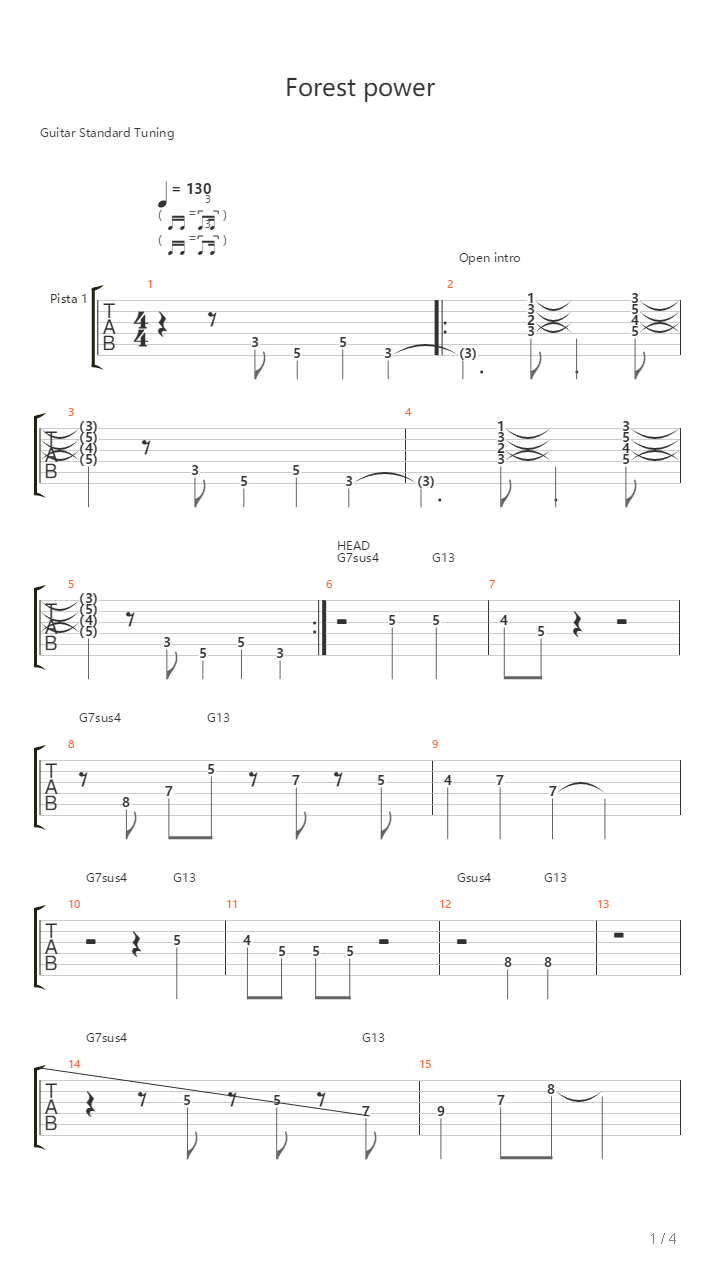 Forest Power吉他谱
