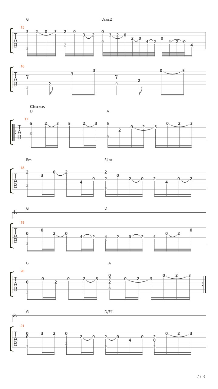 Canon In D吉他谱