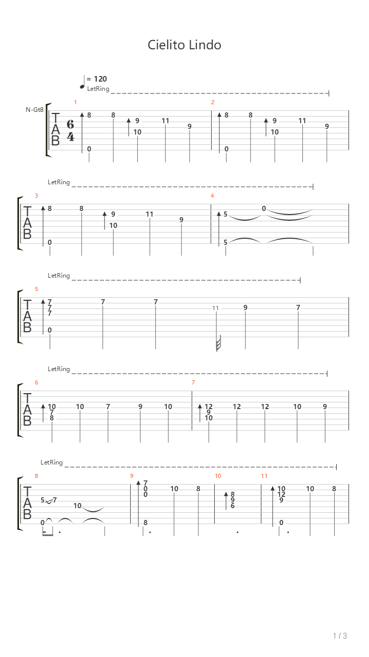 Cielito Lindo吉他谱