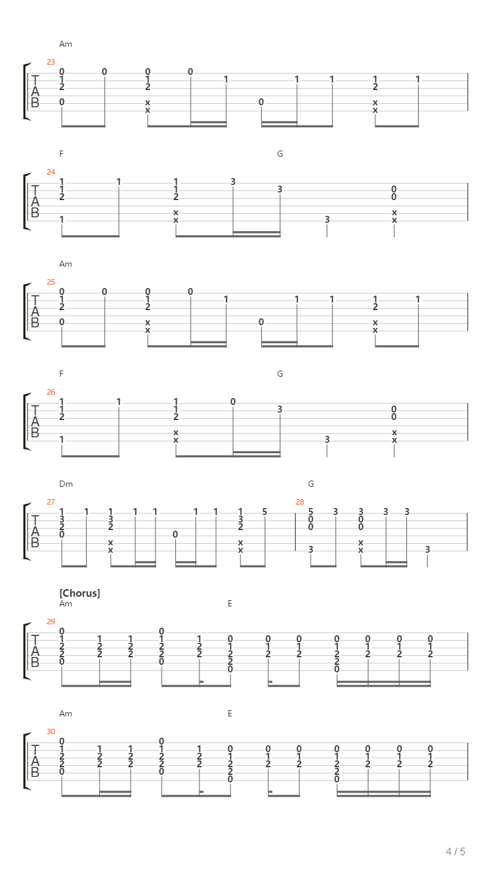 15 Cm吉他谱