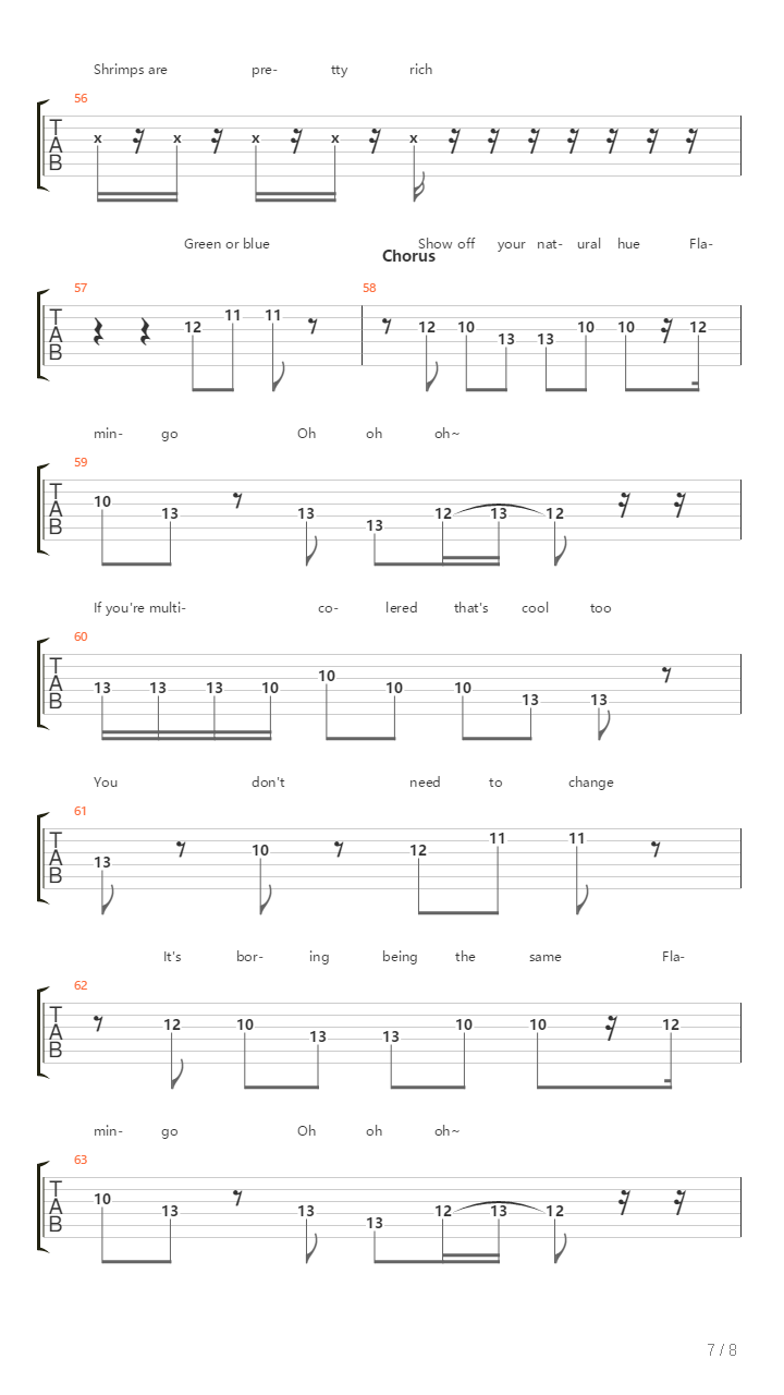 Flamingo吉他谱