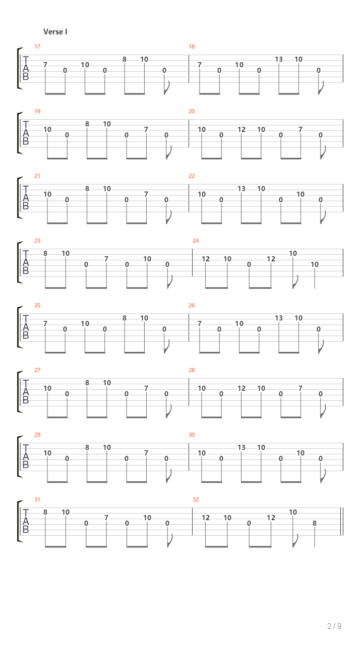 Horology吉他谱