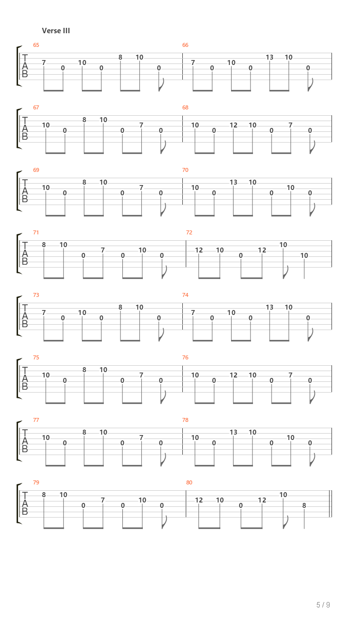 Horology吉他谱