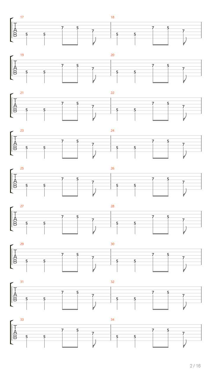 The Fourth Colour吉他谱