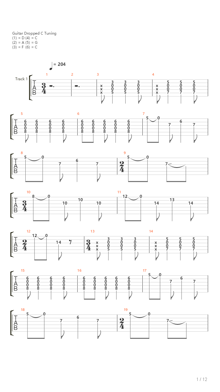 Norte Y Bravo吉他谱