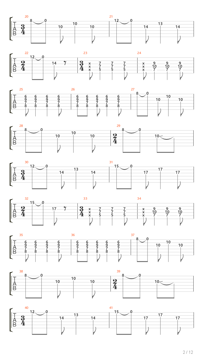 Norte Y Bravo吉他谱