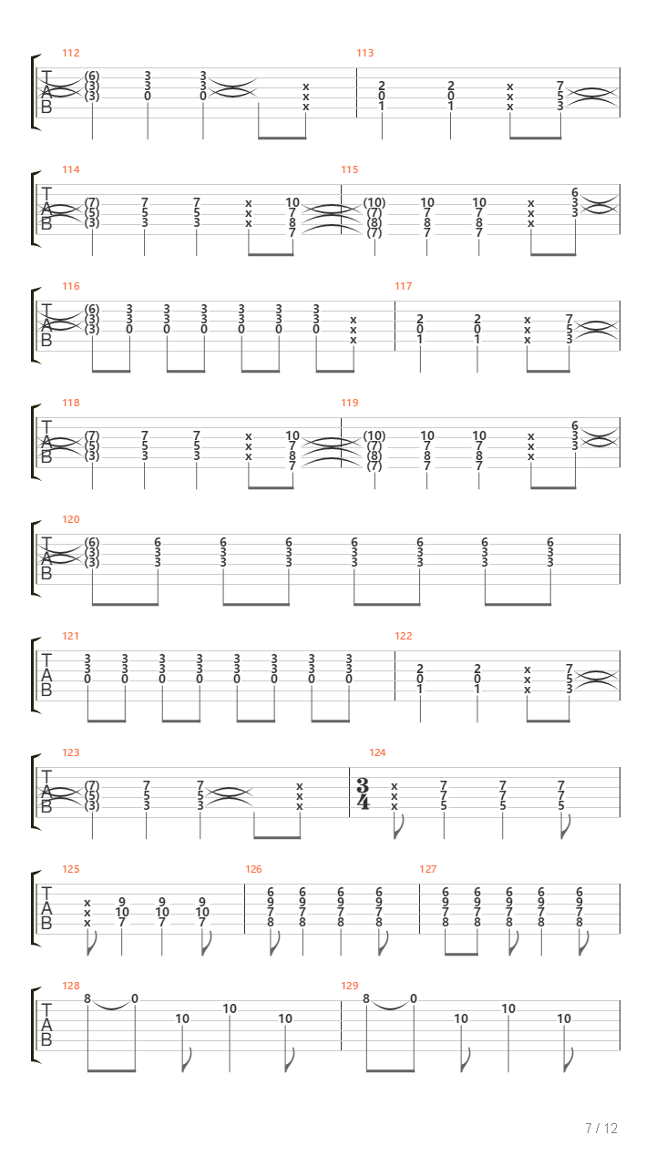 Norte Y Bravo吉他谱