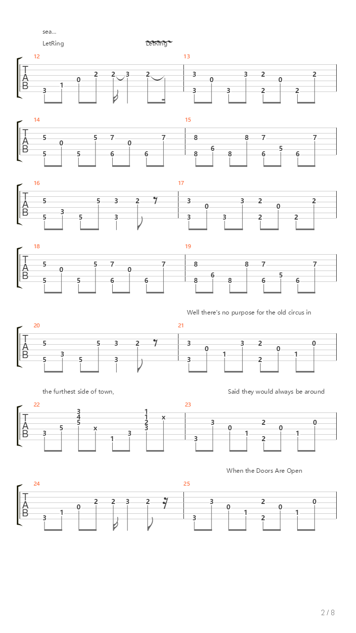 Doors Are Open吉他谱