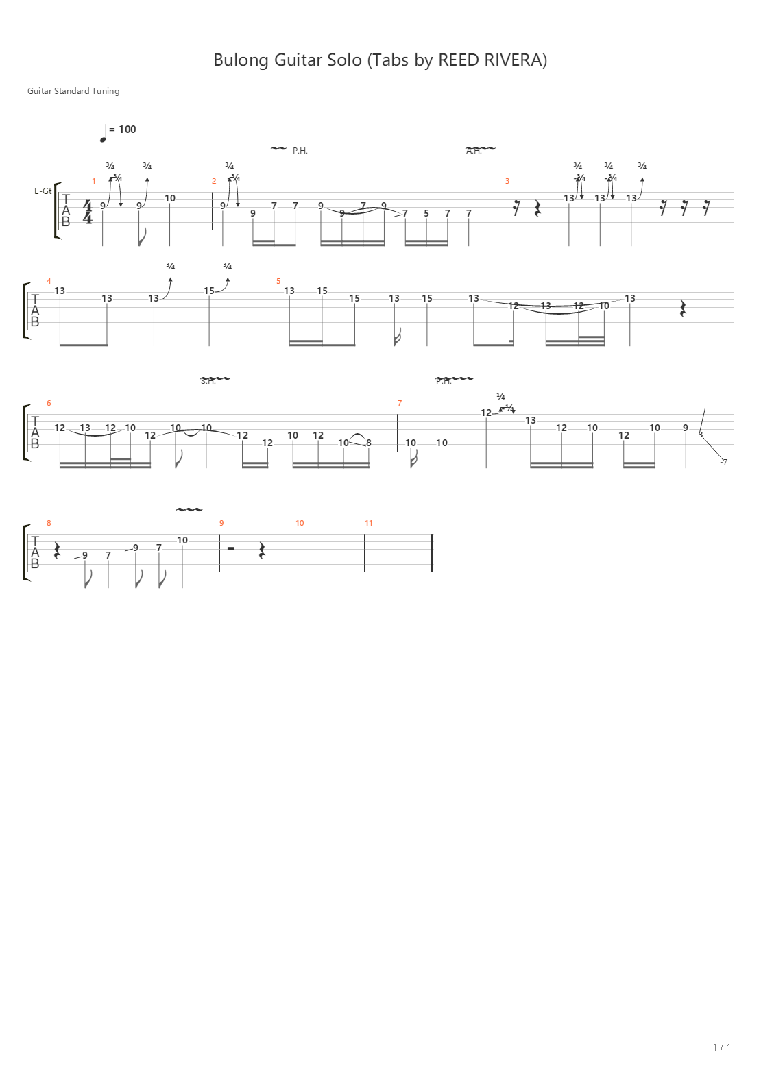 Bulong吉他谱