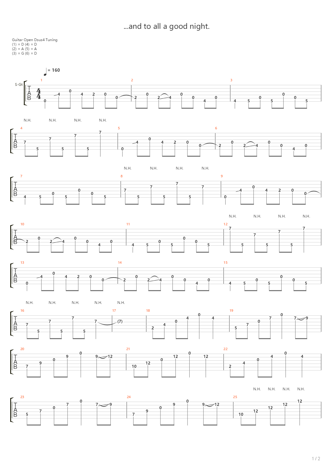 And To All A Good Night吉他谱
