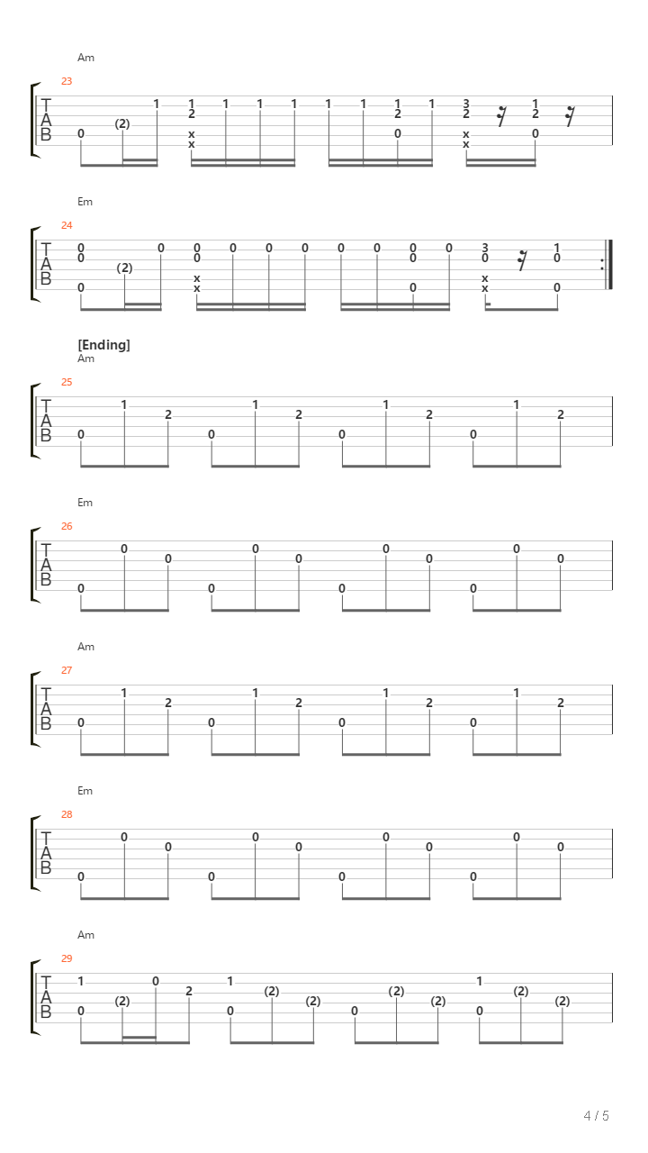 Tunnel Vision吉他谱