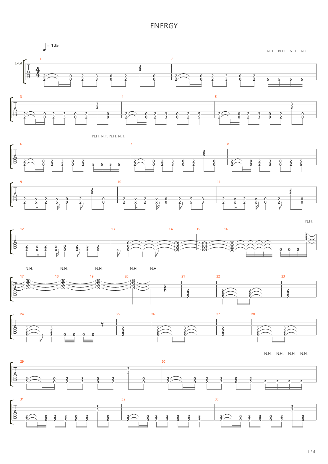 Energy吉他谱