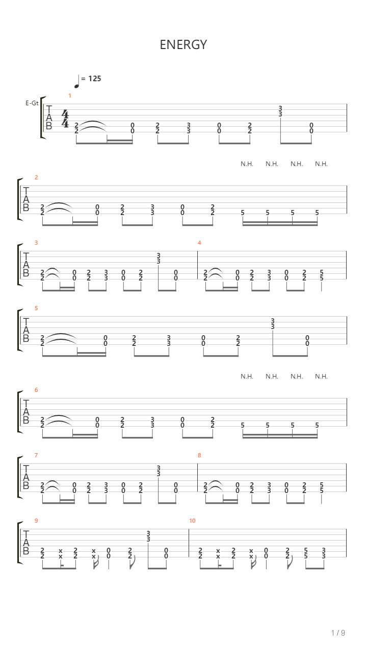 Energy吉他谱