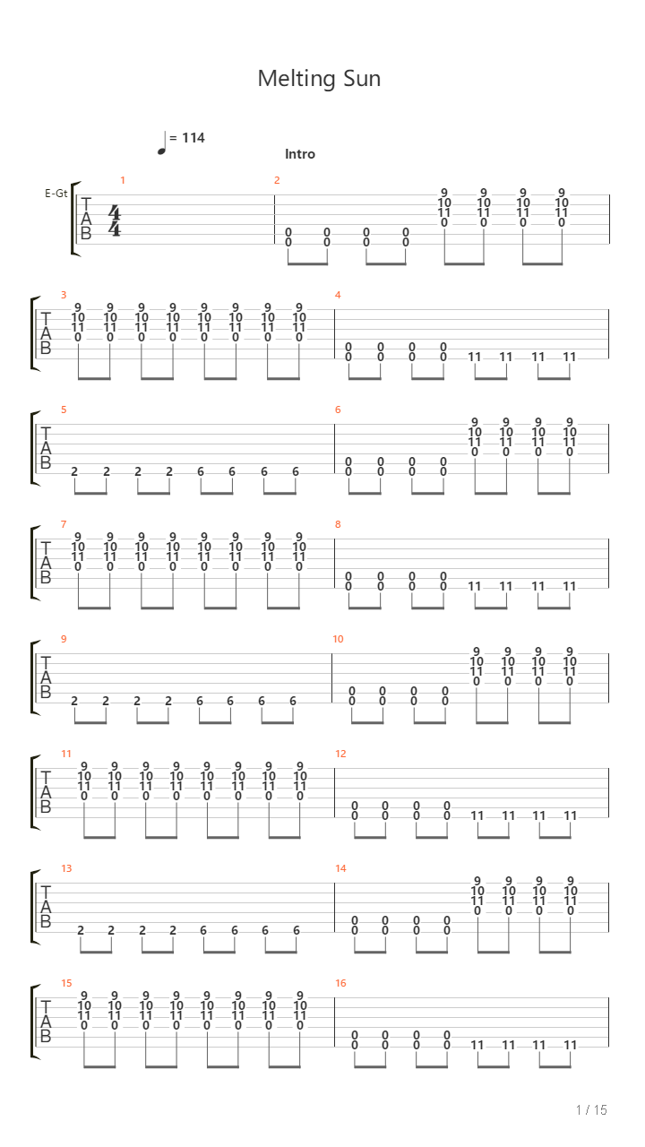 Melting Sun Vii吉他谱