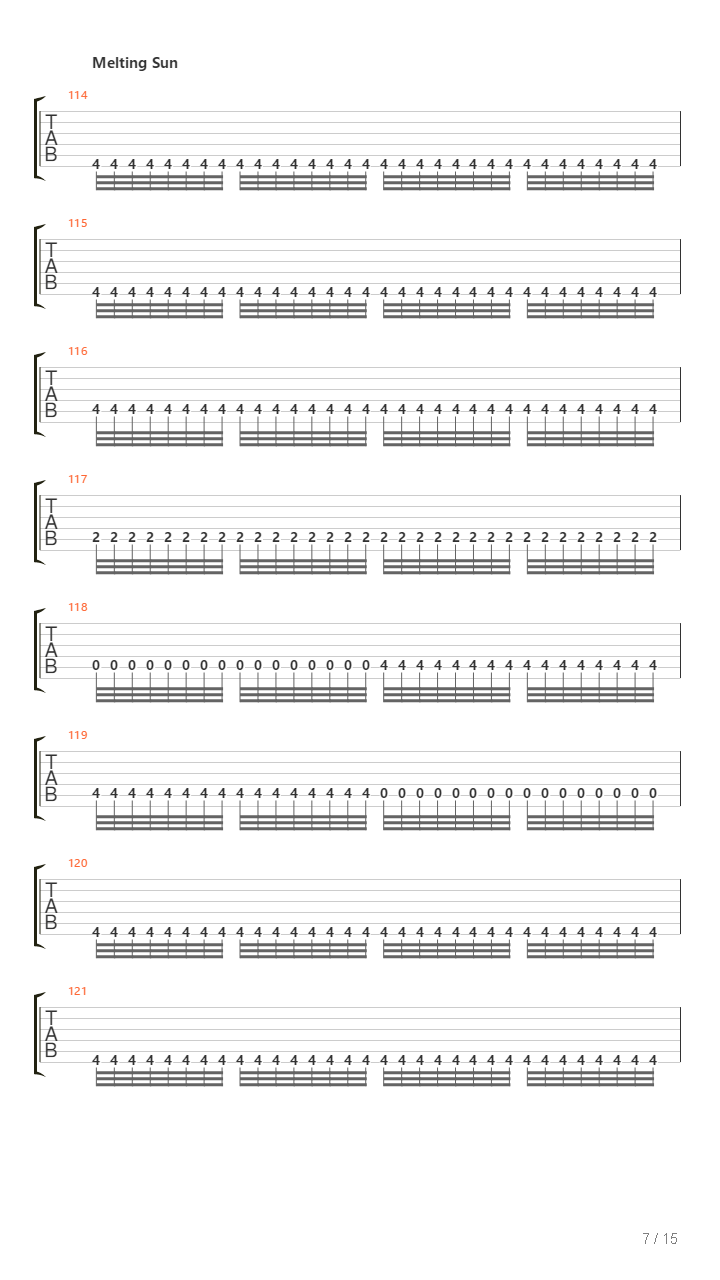 Melting Sun Vii吉他谱