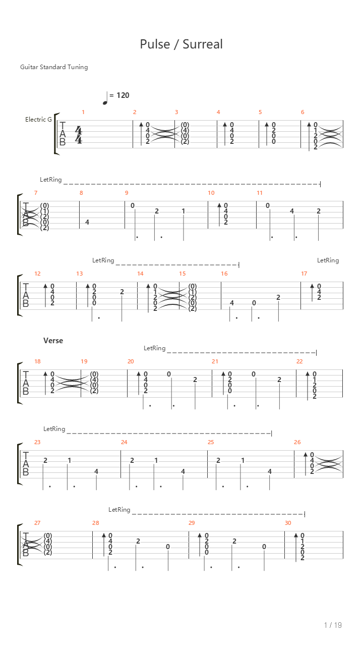 Pulse Surreal吉他谱