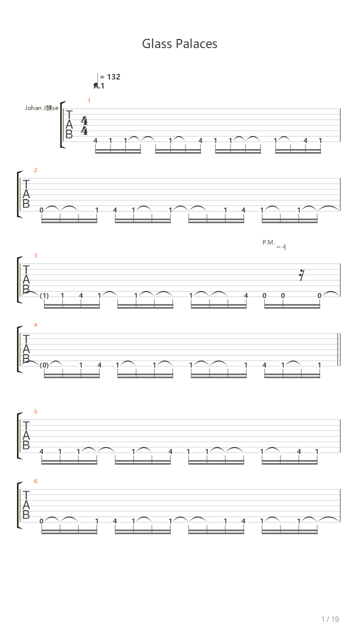 Glass Palaces吉他谱