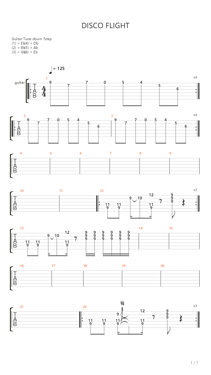 Disco Flight吉他谱