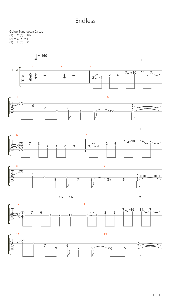 Endless吉他谱