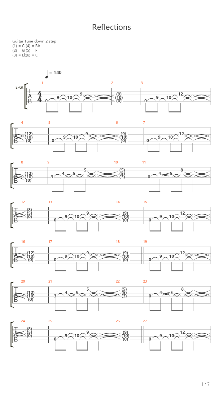 Reflections吉他谱