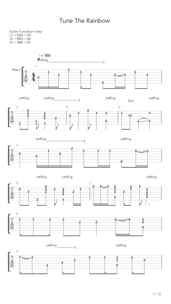 Tune The Rainbow On吉他谱