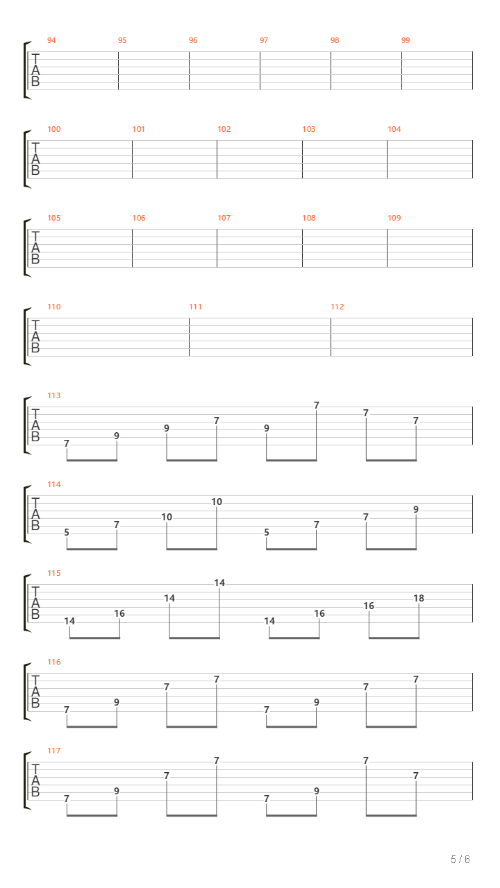 Turn吉他谱