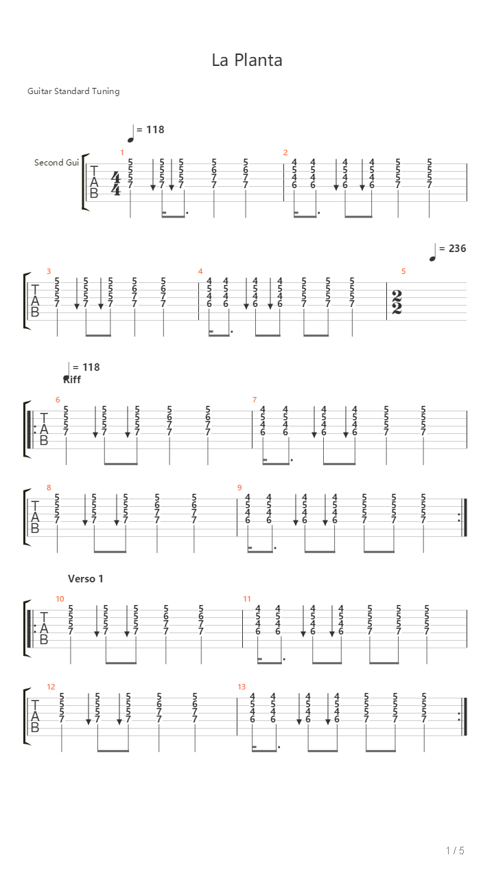 La Planta吉他谱