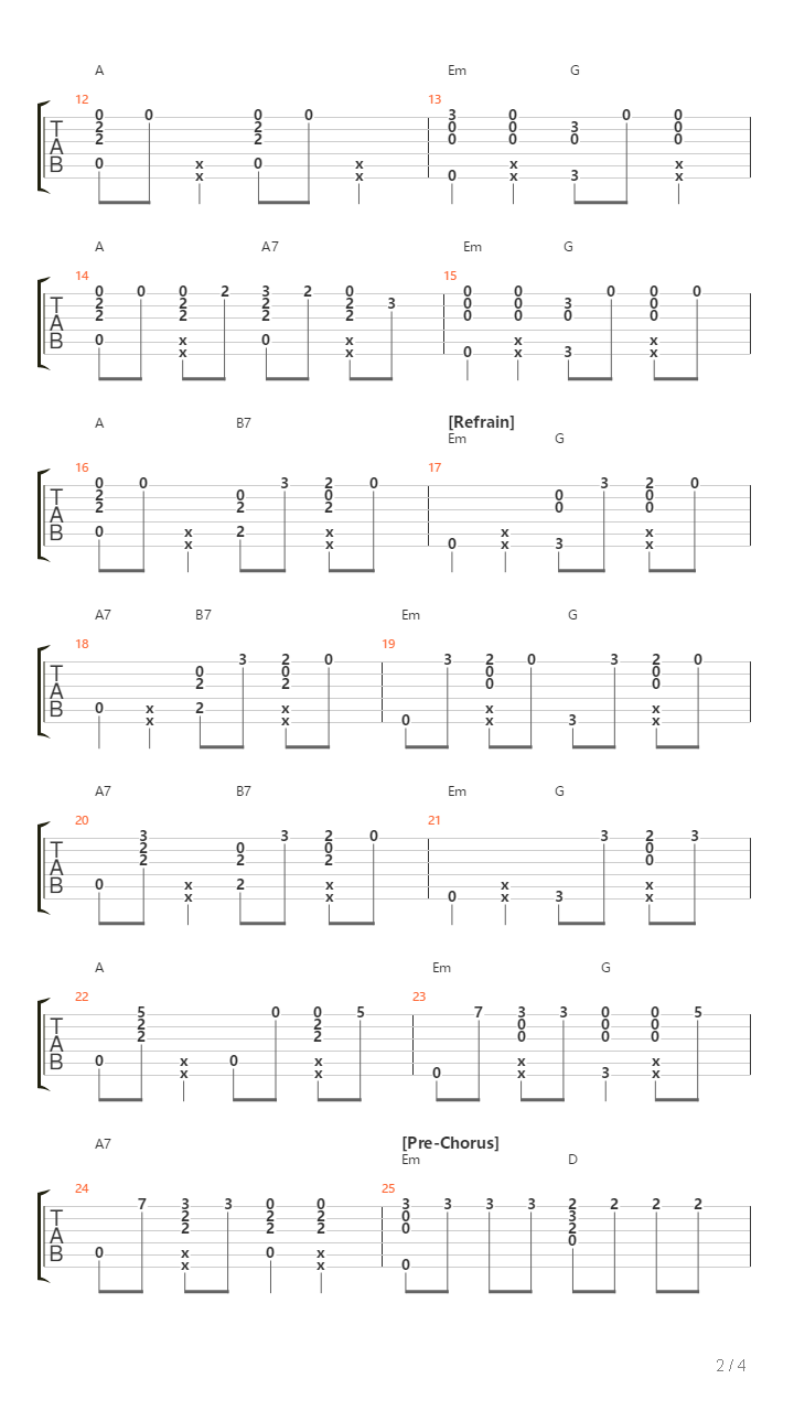 Baam吉他谱