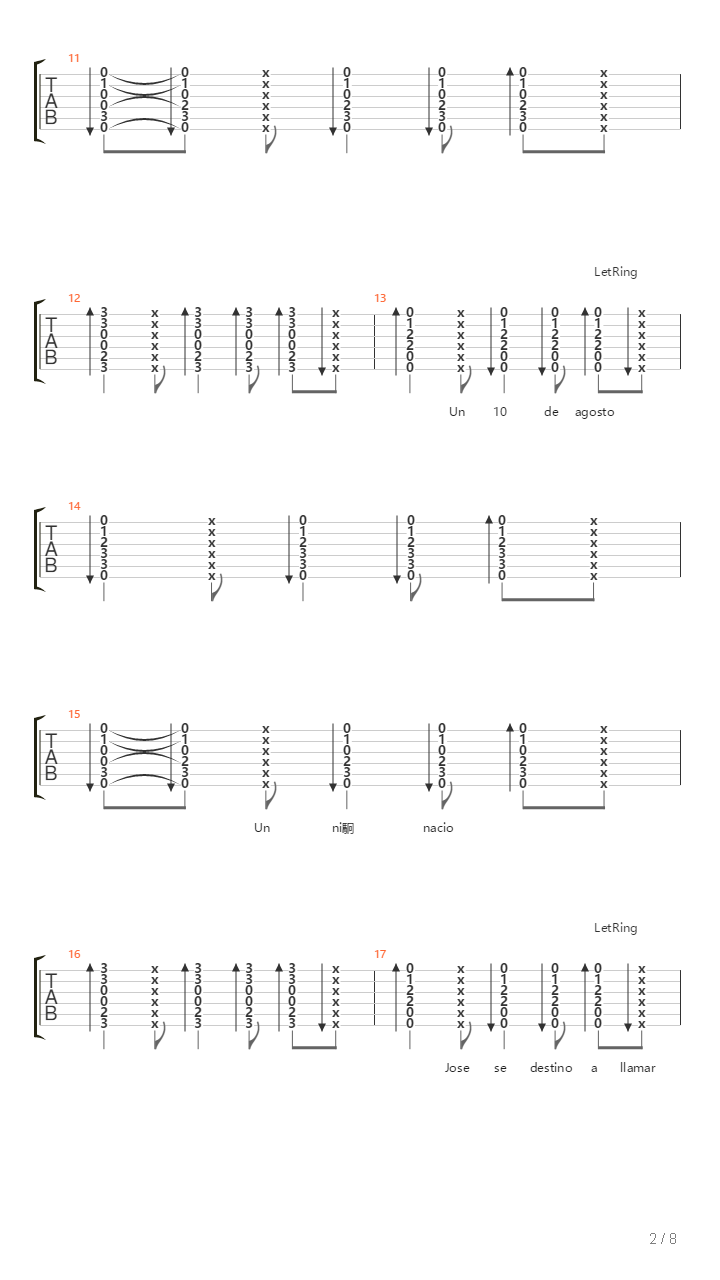 Se Llamaba Jose吉他谱
