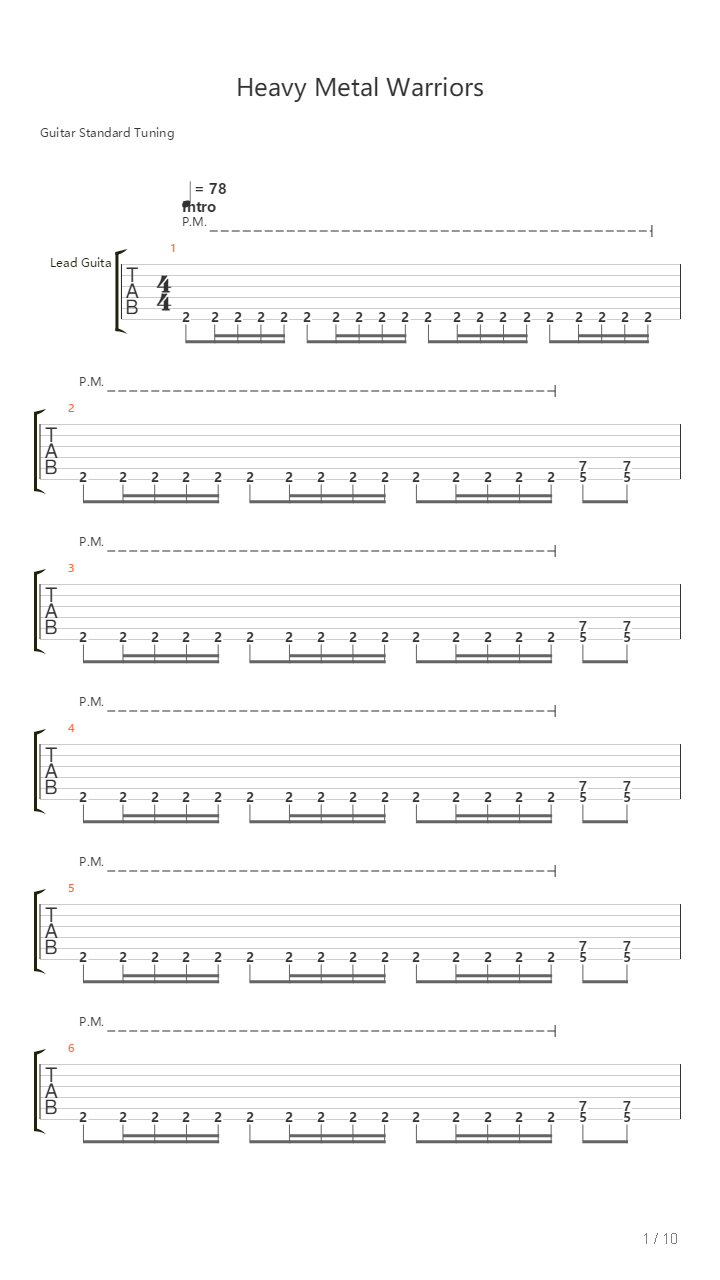 Heavy Metal Warriors吉他谱