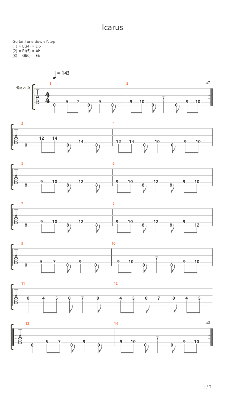 Icarus吉他谱