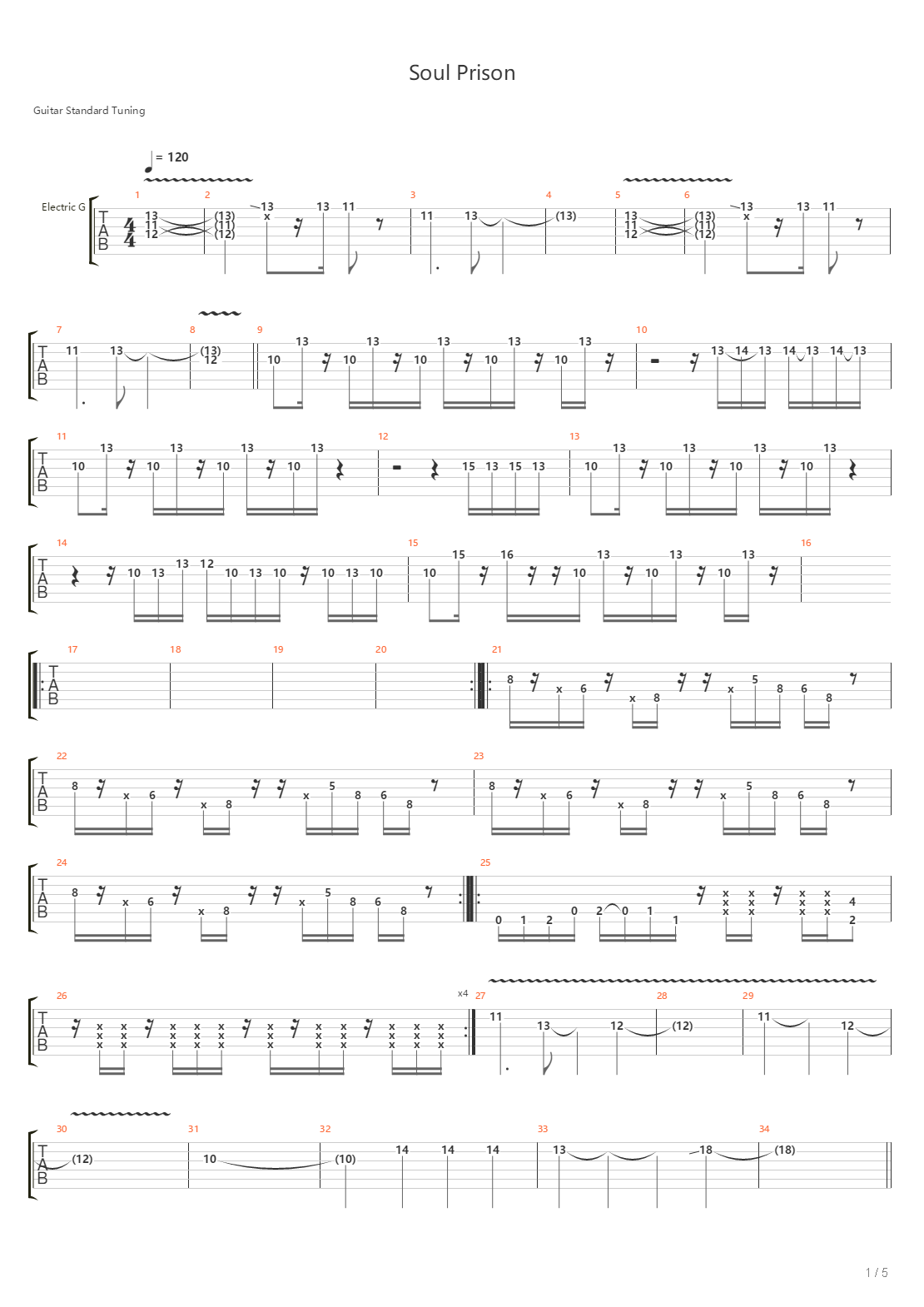 Soul Prison吉他谱