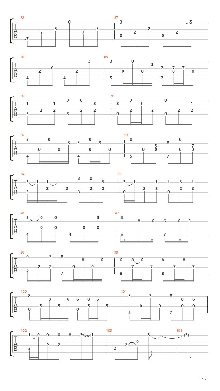 Burn吉他谱